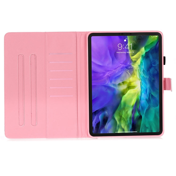 For iPad Pro 11 (2020) 3D Colored Drawing Horizontal Flip Leather Tablet Case, with Sleep / Wake-up Function & Holder & Card Slo & Wallet(Pink Pony) - iPad Pro 11 (2020) Cases by buy2fix | Online Shopping UK | buy2fix