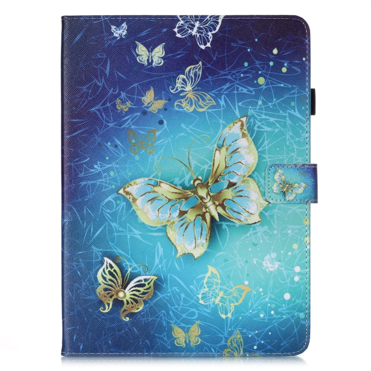 For iPad Pro 11 (2020) Colored Drawing Horizontal Flip Leather Tablet Case, with Sleep / Wake-up Function & Holder & Card Slo & Wallet(Golden Butterfly) - iPad Pro 11 (2020) Cases by buy2fix | Online Shopping UK | buy2fix