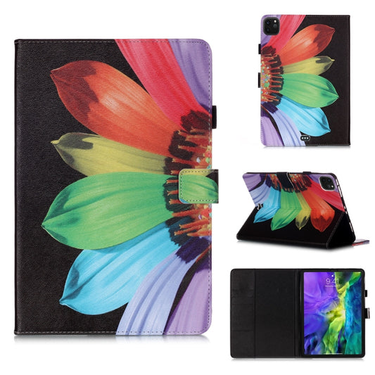 For iPad Pro 11 (2020) Colored Drawing Horizontal Flip Leather Tablet Case, with Sleep / Wake-up Function & Holder & Card Slo & Wallet(Sunflower) - iPad Pro 11 (2020) Cases by buy2fix | Online Shopping UK | buy2fix
