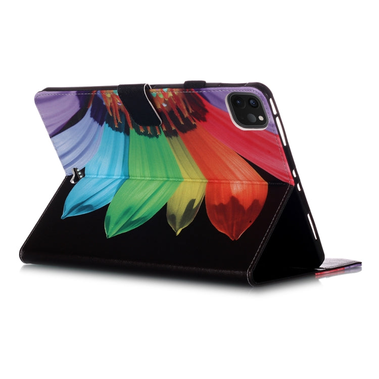 For iPad Pro 11 (2020) Colored Drawing Horizontal Flip Leather Tablet Case, with Sleep / Wake-up Function & Holder & Card Slo & Wallet(Sunflower) - iPad Pro 11 (2020) Cases by buy2fix | Online Shopping UK | buy2fix