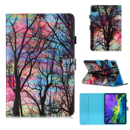 For iPad Pro 11 (2020) Colored Drawing Horizontal Flip Leather Tablet Case, with Sleep / Wake-up Function & Holder & Card Slo & Wallet(Color Tree) - iPad Pro 11 (2020) Cases by buy2fix | Online Shopping UK | buy2fix