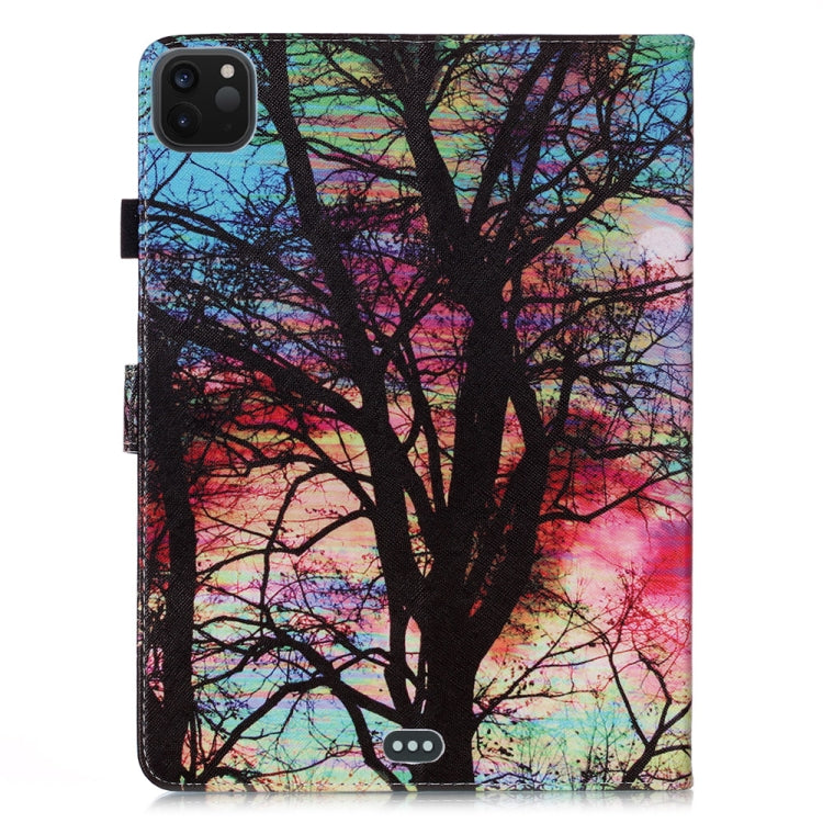 For iPad Pro 11 (2020) Colored Drawing Horizontal Flip Leather Tablet Case, with Sleep / Wake-up Function & Holder & Card Slo & Wallet(Color Tree) - iPad Pro 11 (2020) Cases by buy2fix | Online Shopping UK | buy2fix