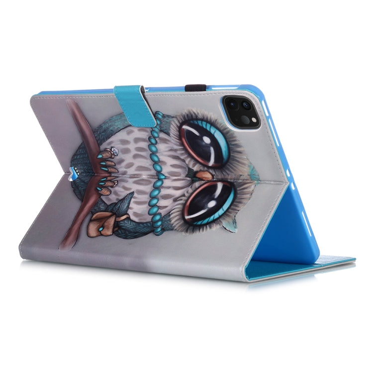 For iPad Pro 11 (2020) Colored Drawing Horizontal Flip Leather Tablet Case, with Sleep / Wake-up Function & Holder & Card Slo & Wallet(Grey Cat) - iPad Pro 11 (2020) Cases by buy2fix | Online Shopping UK | buy2fix