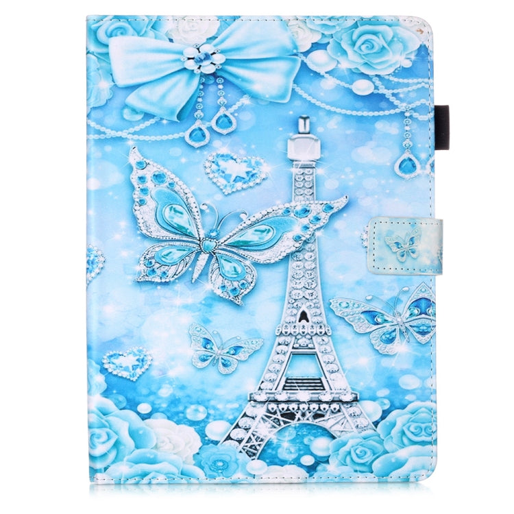 For iPad Pro 11 (2020) Plain Weave Texture Colored Drawing Horizontal Flip Leather Tablet Case, with Sleep / Wake-up Function & Holder & Card Slo & Wallet(Tower Butterfly) - iPad Pro 11 (2020) Cases by buy2fix | Online Shopping UK | buy2fix