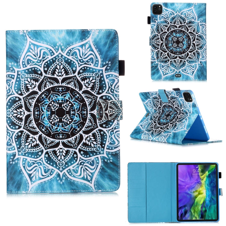 For iPad Pro 11 (2020) Plain Weave Texture Colored Drawing Horizontal Flip Leather Tablet Case, with Sleep / Wake-up Function & Holder & Card Slo & Wallet(Mandala) - iPad Pro 11 (2020) Cases by buy2fix | Online Shopping UK | buy2fix