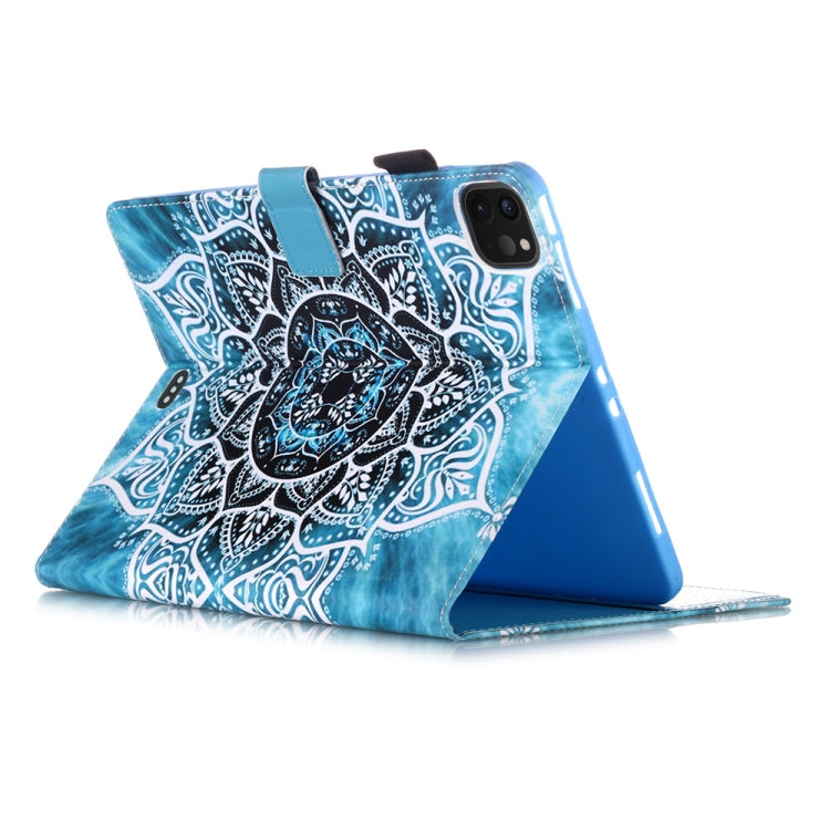 For iPad Pro 11 (2020) Plain Weave Texture Colored Drawing Horizontal Flip Leather Tablet Case, with Sleep / Wake-up Function & Holder & Card Slo & Wallet(Mandala) - iPad Pro 11 (2020) Cases by buy2fix | Online Shopping UK | buy2fix
