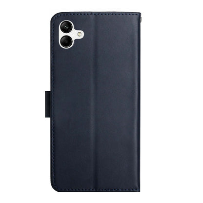 For Samsung Galaxy F14 5G Global Genuine Leather Fingerprint-proof Horizontal Flip Phone Case(Blue) - Galaxy Phone Cases by buy2fix | Online Shopping UK | buy2fix