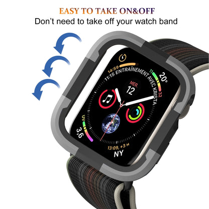 For Apple Watch Series 9 / 8 / 7 41mm Armor Frame Watch Case(Grey) by buy2fix