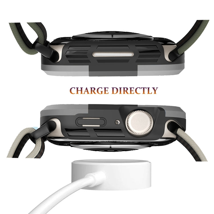 For Apple Watch Series 9 / 8 / 7 41mm Armor Frame Watch Case(Grey) by buy2fix