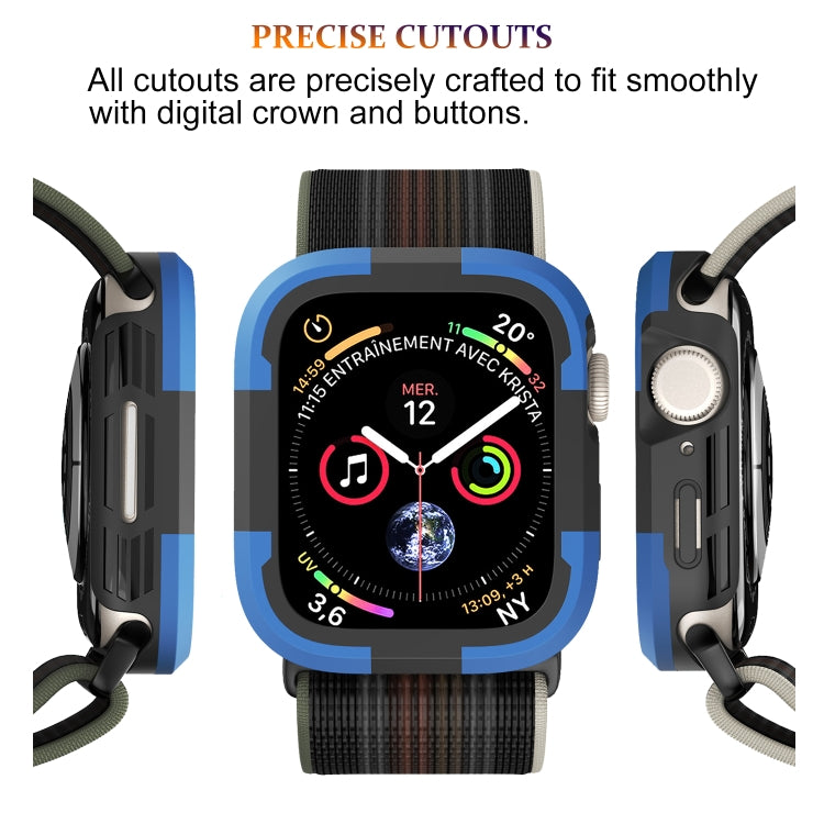 For Apple Watch Series 9 / 8 / 7 45mm Armor Frame Watch Case(Blue) by buy2fix