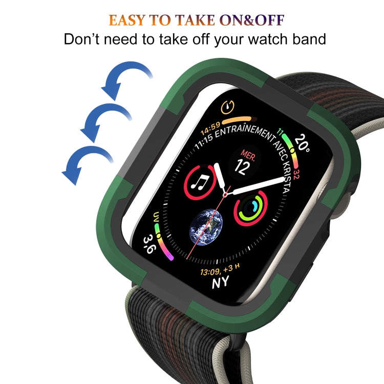 For Apple Watch Series 9 / 8 / 7 45mm Armor Frame Watch Case(Green) by buy2fix