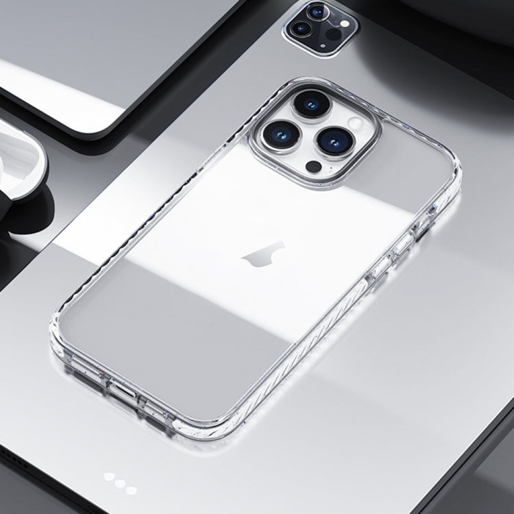 For iPhone 14 Pro Rock Crystal Armor PC Shockproof TPU Phone Case(Transparent) - iPhone 14 Pro Cases by ROCK | Online Shopping UK | buy2fix