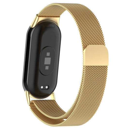For Xiaomi Mi Band 8 Milanese Metal Watch Band(Gold) by buy2fix