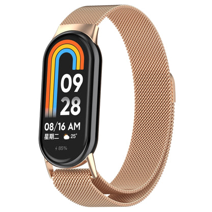 For Xiaomi Mi Band 8 Milanese Metal Watch Band(Rose Gold) - Watch Bands by buy2fix | Online Shopping UK | buy2fix