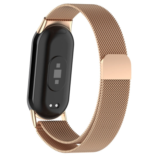 For Xiaomi Mi Band 8 Milanese Metal Watch Band(Rose Gold) by buy2fix
