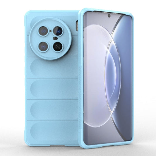 For vivo X90 Pro+ 5G Magic Shield TPU + Flannel Phone Case(Light Blue) - vivo Cases by buy2fix | Online Shopping UK | buy2fix