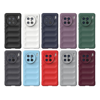 For vivo X90 Pro+ 5G Magic Shield TPU + Flannel Phone Case(Grey) - vivo Cases by buy2fix | Online Shopping UK | buy2fix