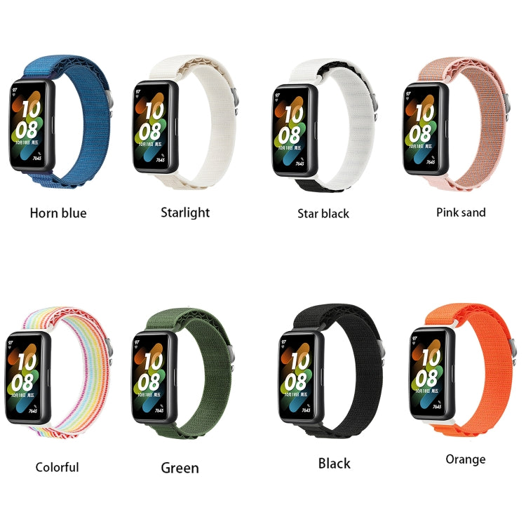 For Huawei Band 7 Loop Nylon Watch Band(Orange) - Watch Bands by buy2fix | Online Shopping UK | buy2fix