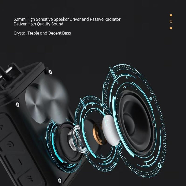 New Rixing NR109 TF FM Portable Bluetooth Stereo Surround(Blue) - Desktop Speaker by NewRixing | Online Shopping UK | buy2fix