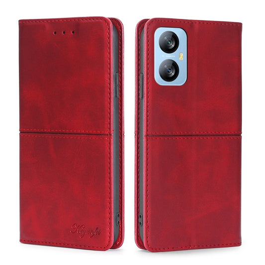 For Blackview A52 Cow Texture Magnetic Horizontal Flip Leather Phone Case(Red) - More Brand by buy2fix | Online Shopping UK | buy2fix