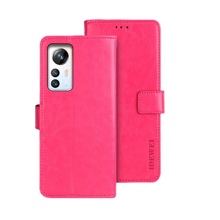 For Blackview A85 idewei Crazy Horse Texture Leather Phone Case with Holder(Rose Red) - More Brand by idewei | Online Shopping UK | buy2fix