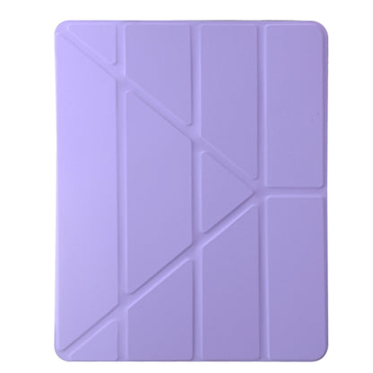 For iPad 10.2 2021 / 2020 / 10.5 Clear Acrylic Deformation Leather Tablet Case(Purple) - iPad 10.2 Cases by buy2fix | Online Shopping UK | buy2fix