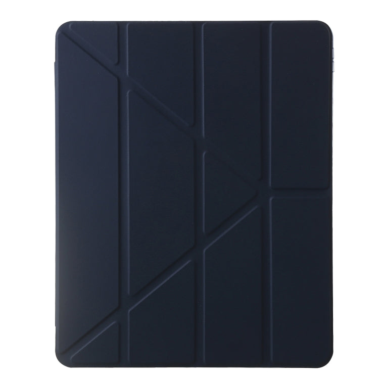 For iPad 10.2 2021 / 2020 / 10.5 Clear Acrylic Deformation Leather Tablet Case(Dark Blue) - iPad 10.2 Cases by buy2fix | Online Shopping UK | buy2fix