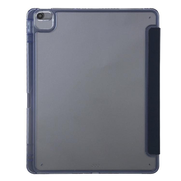 For iPad 10.2 2021 / 2020 / 10.5 Clear Acrylic Deformation Leather Tablet Case(Dark Blue) - iPad 10.2 Cases by buy2fix | Online Shopping UK | buy2fix