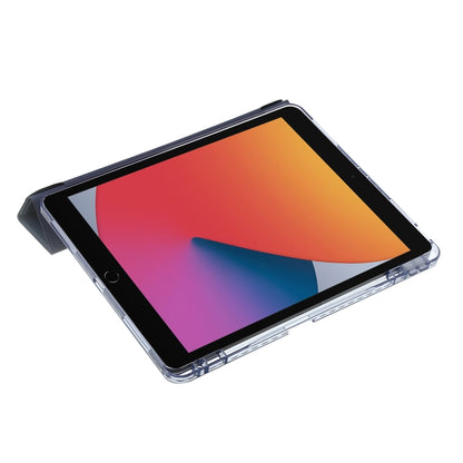 For iPad 10.2 2021 / 2020 / 10.5 Clear Acrylic Deformation Leather Tablet Case(Dark Blue) - iPad 10.2 Cases by buy2fix | Online Shopping UK | buy2fix