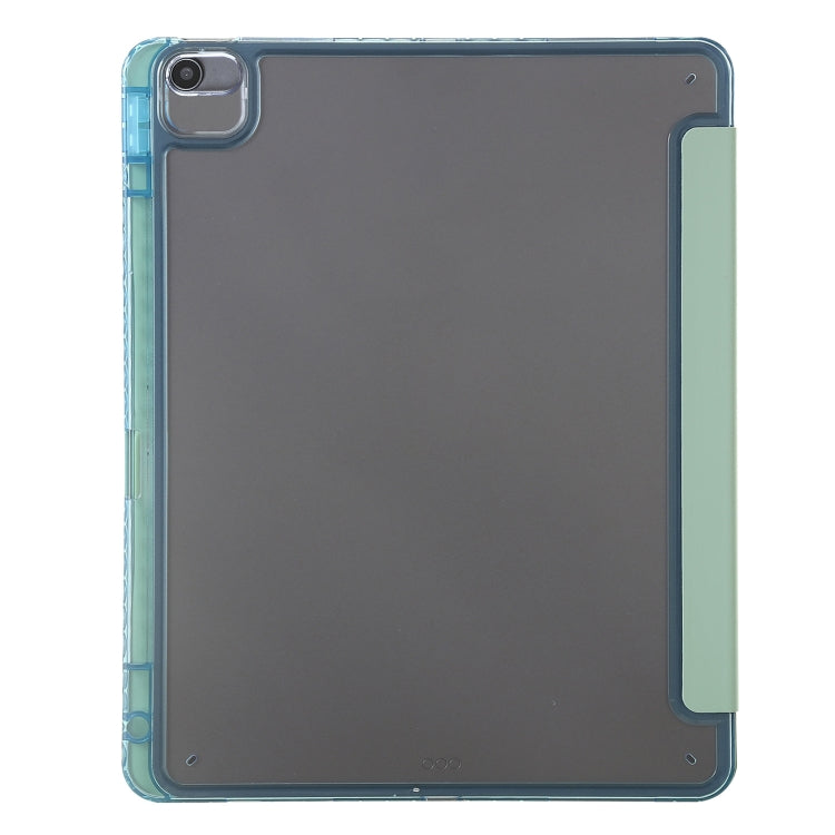 For iPad 10.2 2021 / 2020 / 10.5 Clear Acrylic Deformation Leather Tablet Case(Green) - iPad 10.2 Cases by buy2fix | Online Shopping UK | buy2fix