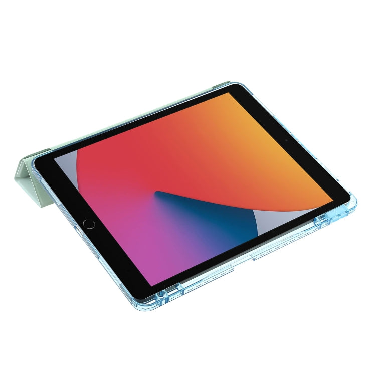 For iPad 10.2 2021 / 2020 / 10.5 Clear Acrylic Deformation Leather Tablet Case(Green) - iPad 10.2 Cases by buy2fix | Online Shopping UK | buy2fix