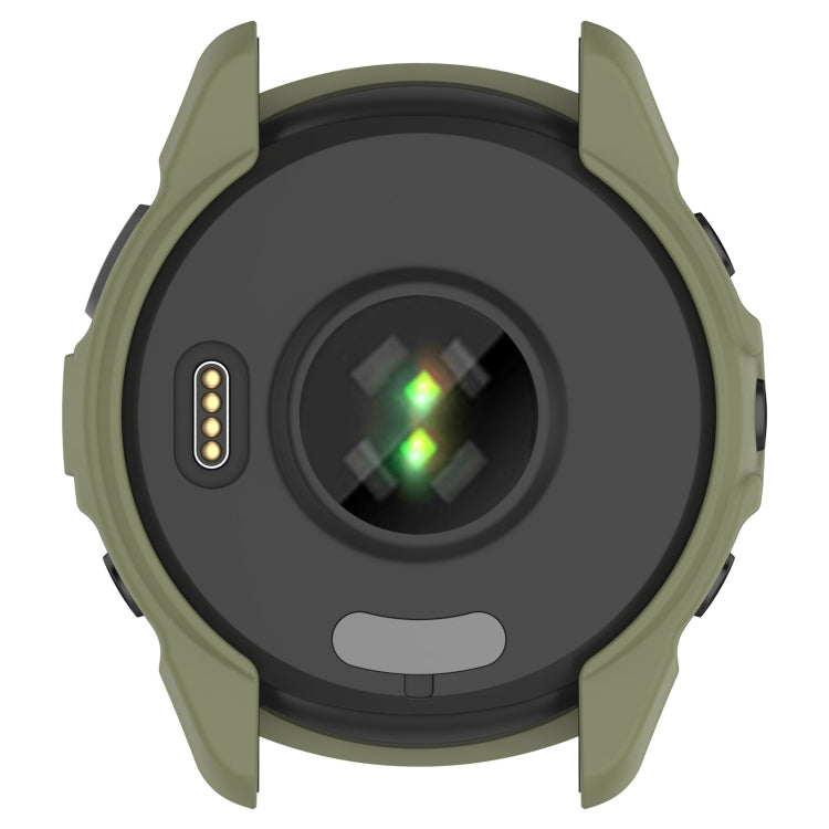 For Garmin Forerunner 265 Armor Hollow Watch Protective Case(Jungle Green) by buy2fix