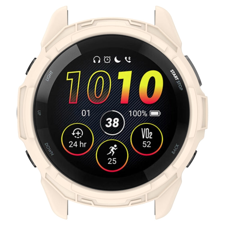 For Garmin Forerunner 265 Armor Hollow Watch Protective Case(Starlight Color) by buy2fix