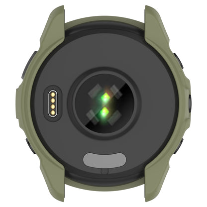 For Garmin Forerunner 265S Armor Hollow Watch Protective Case(Jungle Green) by buy2fix