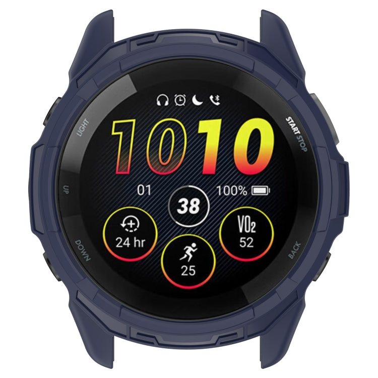 For Garmin Forerunner 265S Armor Hollow Watch Protective Case(Midnight Blue) by buy2fix