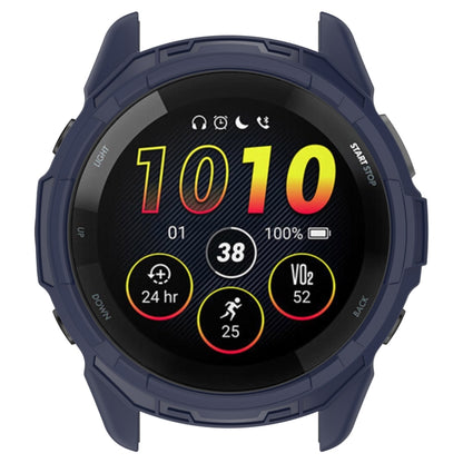 For Garmin Forerunner 265S Armor Hollow Watch Protective Case(Midnight Blue) by buy2fix