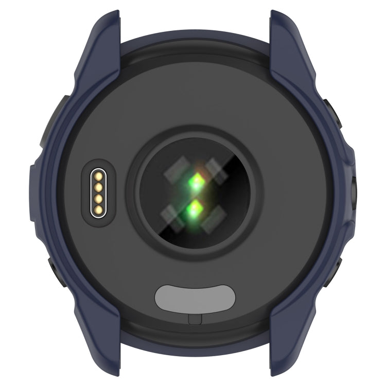 For Garmin Forerunner 265S Armor Hollow Watch Protective Case(Midnight Blue) by buy2fix