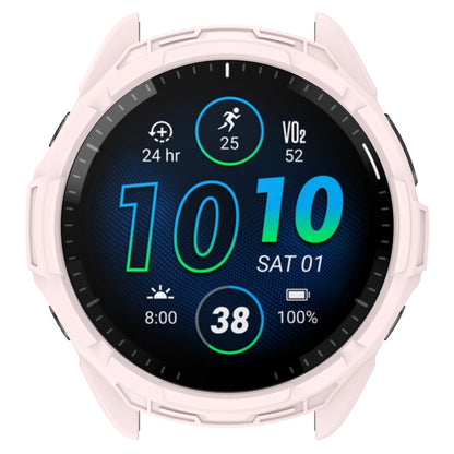 For Garmin Forerunner 965 Armor Hollow Watch Protective Case(Light Pink) by buy2fix