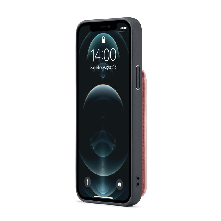 For iPhone 11 Pro Fierre Shann Crazy Horse Card Holder Back Cover PU Phone Case(Pink) - iPhone 11 Pro Cases by FIERRE SHANN | Online Shopping UK | buy2fix