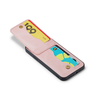 For iPhone 11 Pro Fierre Shann Crazy Horse Card Holder Back Cover PU Phone Case(Pink) - iPhone 11 Pro Cases by FIERRE SHANN | Online Shopping UK | buy2fix