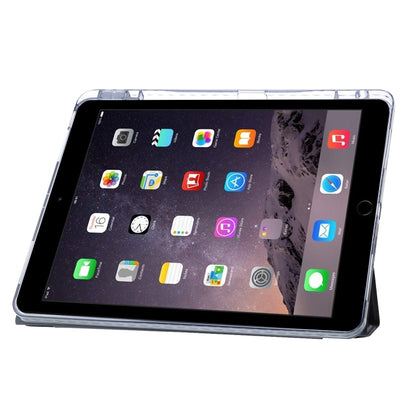 For iPad Air / Air 2 / 9.7 2018 / 2017 Clear Acrylic Deformation Leather Tablet Case(Dark Blue) - iPad 9.7 (2018) & (2017) Cases by buy2fix | Online Shopping UK | buy2fix