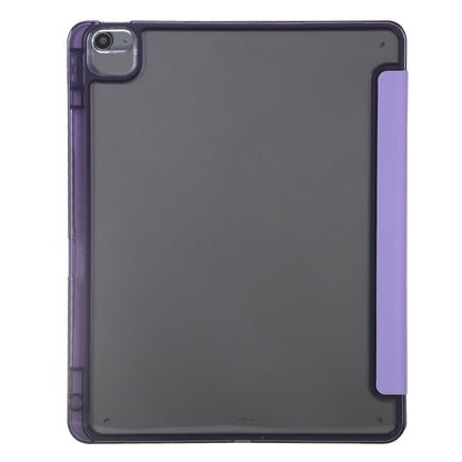 For iPad Air / Air 2 / 9.7 2018 / 2017 Clear Acrylic Deformation Leather Tablet Case(Purple) - iPad 9.7 (2018) & (2017) Cases by buy2fix | Online Shopping UK | buy2fix