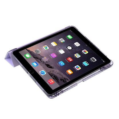 For iPad Air / Air 2 / 9.7 2018 / 2017 Clear Acrylic Deformation Leather Tablet Case(Purple) - iPad 9.7 (2018) & (2017) Cases by buy2fix | Online Shopping UK | buy2fix
