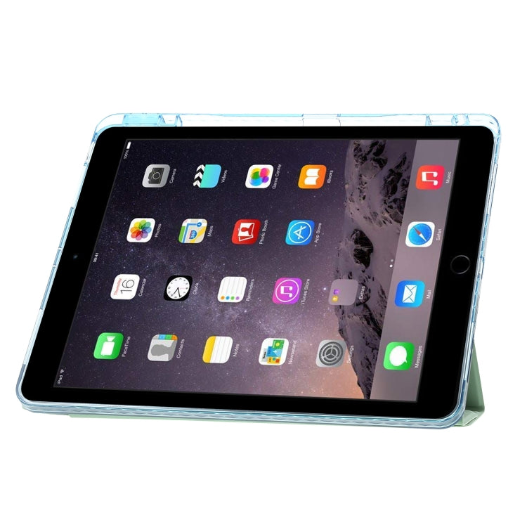 For iPad Air / Air 2 / 9.7 2018 / 2017 Clear Acrylic Deformation Leather Tablet Case(Green) - iPad 9.7 (2018) & (2017) Cases by buy2fix | Online Shopping UK | buy2fix