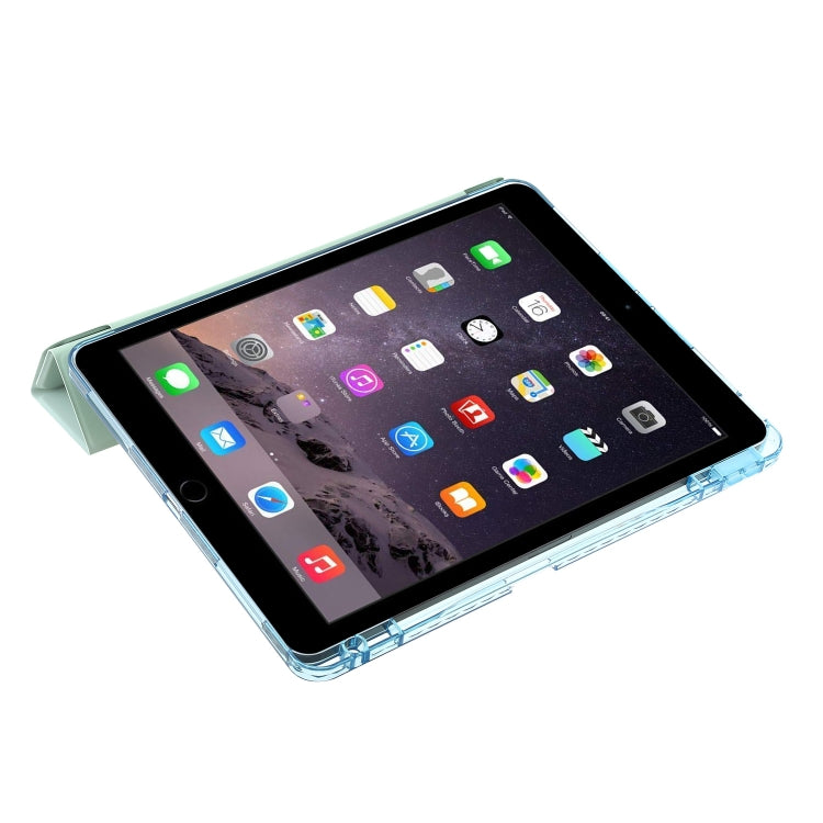 For iPad Air / Air 2 / 9.7 2018 / 2017 Clear Acrylic Deformation Leather Tablet Case(Green) - iPad 9.7 (2018) & (2017) Cases by buy2fix | Online Shopping UK | buy2fix