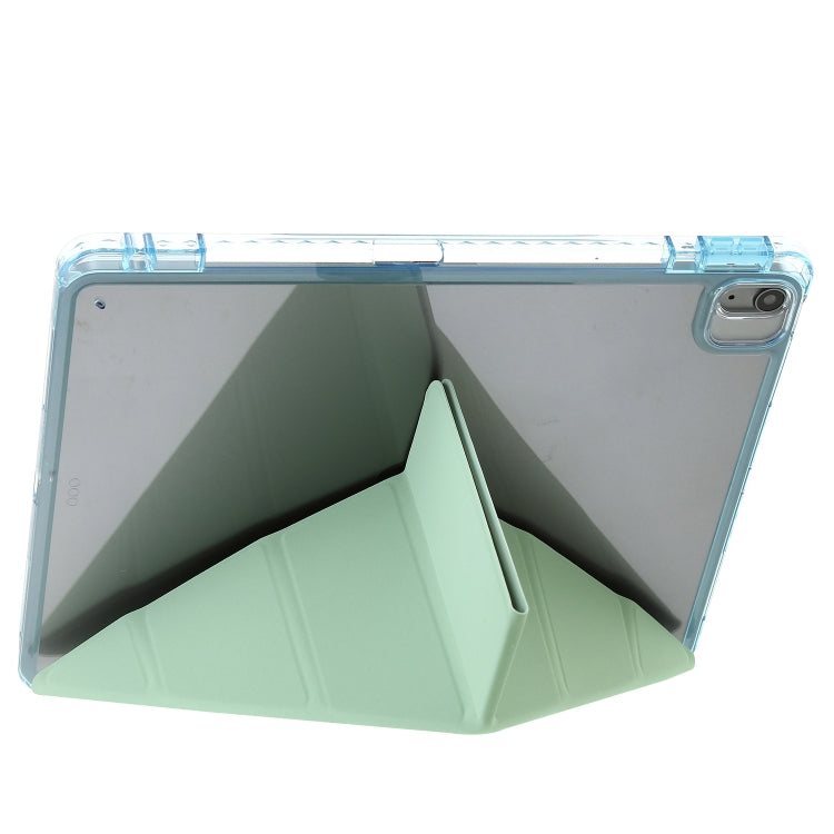 For iPad 2025 / 2022 Clear Acrylic Deformation Leather Tablet Case(Green) - iPad 2025 / 2022 Cases by buy2fix | Online Shopping UK | buy2fix