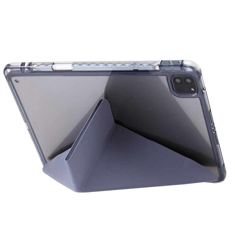 For iPad Pro 11 2022 / 2021 / 2020 Clear Acrylic Deformation Leather Tablet Case(Lavender Purple) - iPad Pro 11 (2022/2021) Cases by buy2fix | Online Shopping UK | buy2fix