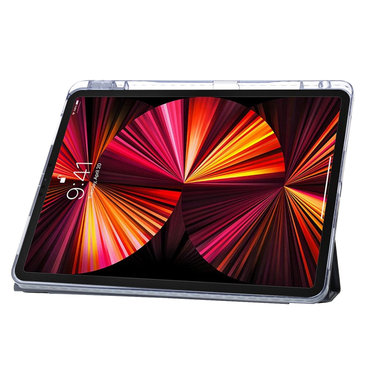 For iPad Pro 11 2022 / 2021 / 2020 Clear Acrylic Deformation Leather Tablet Case(Dark Blue) - iPad Pro 11 (2022/2021) Cases by buy2fix | Online Shopping UK | buy2fix
