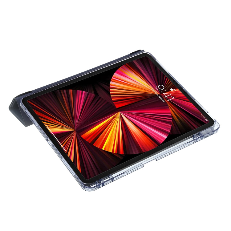 For iPad Pro 11 2022 / 2021 / 2020 Clear Acrylic Deformation Leather Tablet Case(Dark Blue) - iPad Pro 11 (2022/2021) Cases by buy2fix | Online Shopping UK | buy2fix
