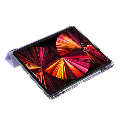 For iPad Pro 11 2022 / 2021 / 2020 Clear Acrylic Deformation Leather Tablet Case(Purple) - iPad Pro 11 (2022/2021) Cases by buy2fix | Online Shopping UK | buy2fix